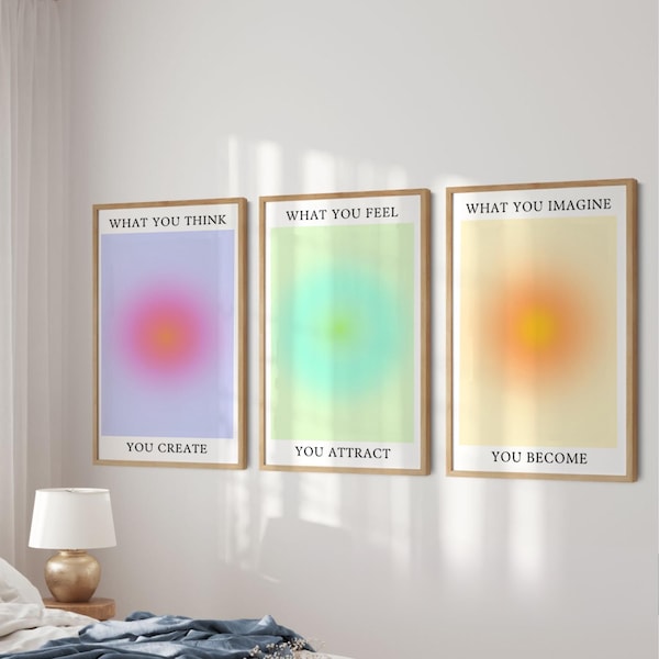 Auraenergitryckset, spirituell gradientkonst, zendekor (digital nedladdning)