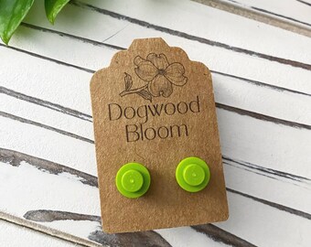 Bright Lime Green Building Block Studs