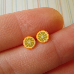 Juicy Orange Slice Stud Earrings image 2