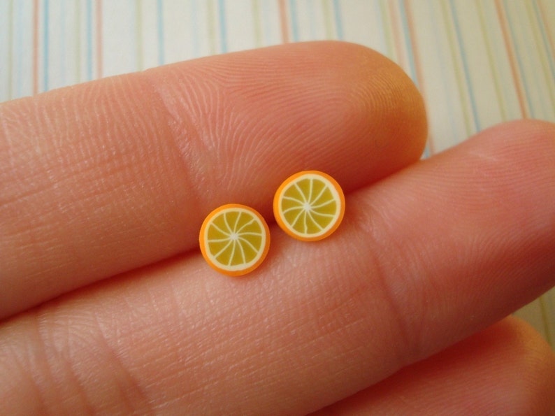 Juicy Orange Slice Stud Earrings image 2