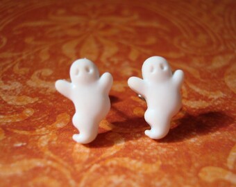 Tiny Halloween Ghost Stud Earrings