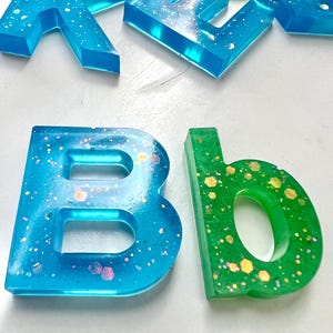 Montessori Alphabet Letters | Uppercase Lowercase Resin Learning Set (Sensory Bin Activity)