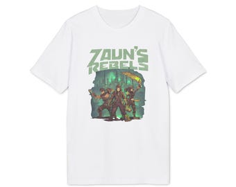 GMS Zaun's Rebels T-Shirt Arcane T-Shirt, League of Legends Fan Articles, Unisex Gaming Shirt with Rebel Motif from Zaun