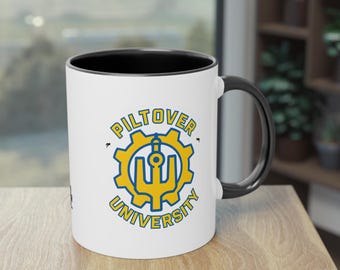 GMS Piltover University Mug Arcane Fans, League of Legends Coffee Mug, Gaming Mug with Piltover Symbol