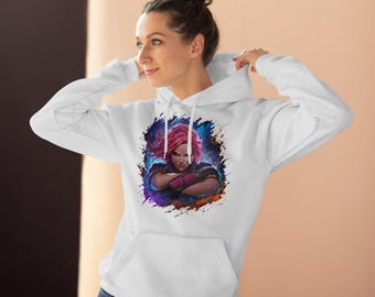 GMS Vi League of Legends Arcane Hoodie Gaming Hoodie, Unisex Sweater, LoL Fans, Netflix Arcane, Vi Character, Gamer Gift