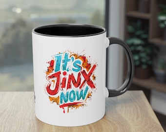 GMS "It's Jinx Now" Arcane-mugg, League of Legends Jinx-citat, Netflix Arcane-merchandise, spelmugg för spelare och seriefans