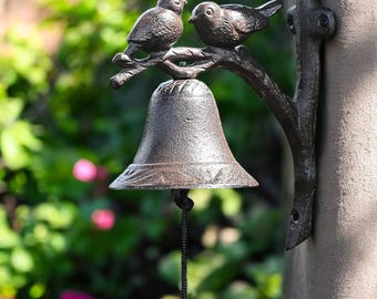 Sonnette Iron Bird : décoration de jardin de ferme rustique