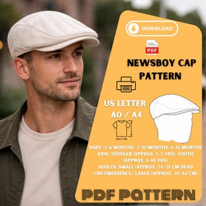Schiebermütze Schnittmuster PDF Schiebermütze Vorlage zum ausdrucken