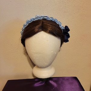 Reproduction Victorian Blue Ribbon Hairnet, Civil War