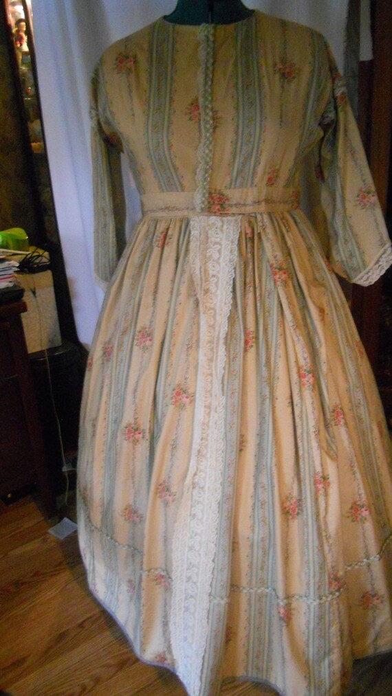 Civil War Period Day Dress Reenacting Victorian | Etsy