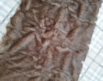 Coyote Faux Fur Fabric Remnant
