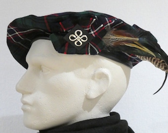 Men's Beret in Scotland's National, Modern Tartan, Traditional Scottish Beret ©