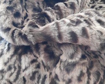 Wild Cat Faux Fur Fabric Remnant