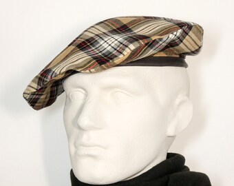 Stewart, Camel Tartan Beret, Men's Scottish Tartan Tam ©