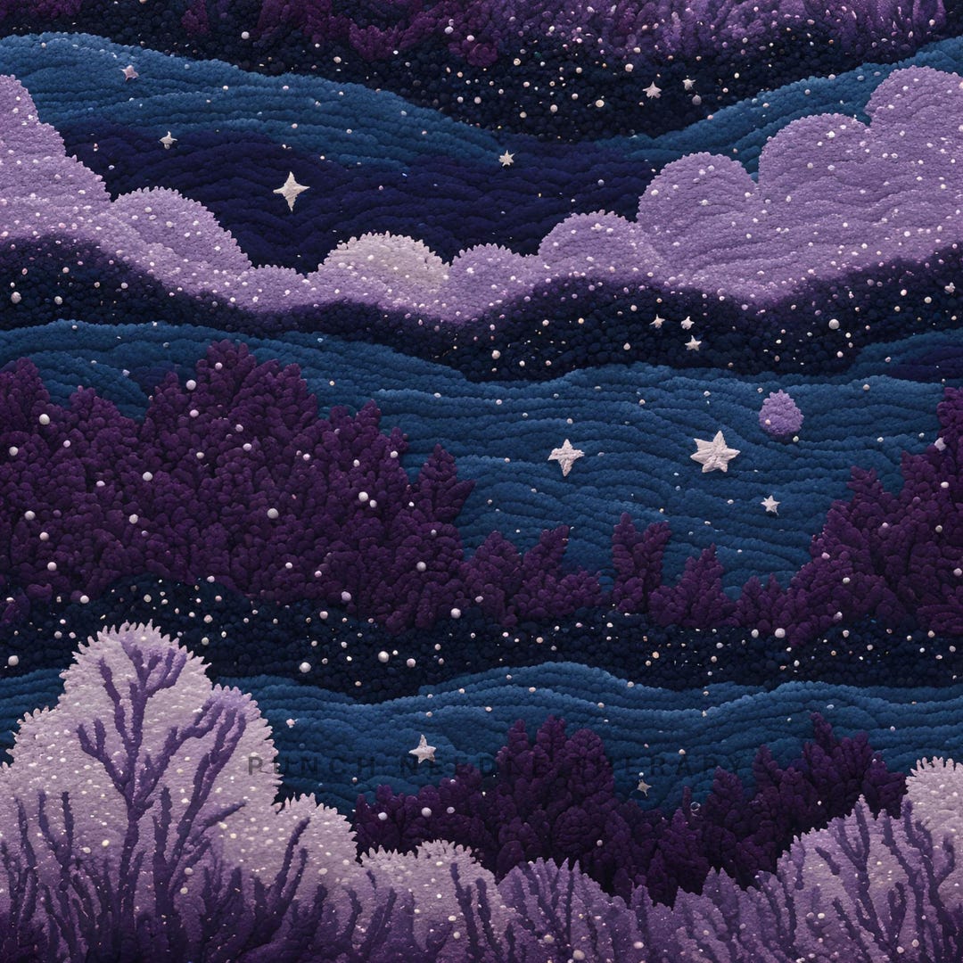 Whimsical Night Sky Punch Needle Pattern: DIY Pillow Hand Tufted ...