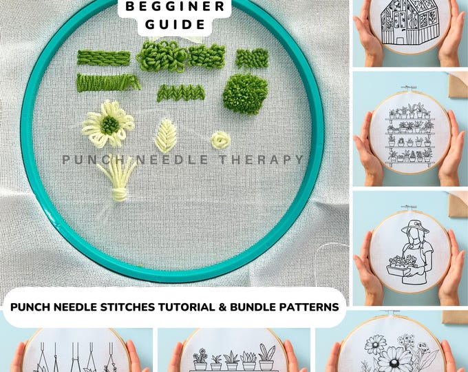 Beginner's Guide to Punch Needle Embroidery, Instruction PDF With ...