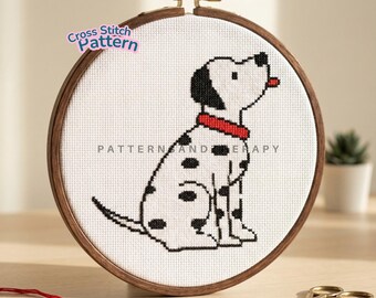 Dog Cross Stitch Chart Pattern: Animal Motif PDF Template
