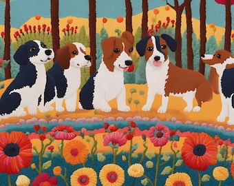 Dog Motif: Punch Needle Pattern (Digital Download)