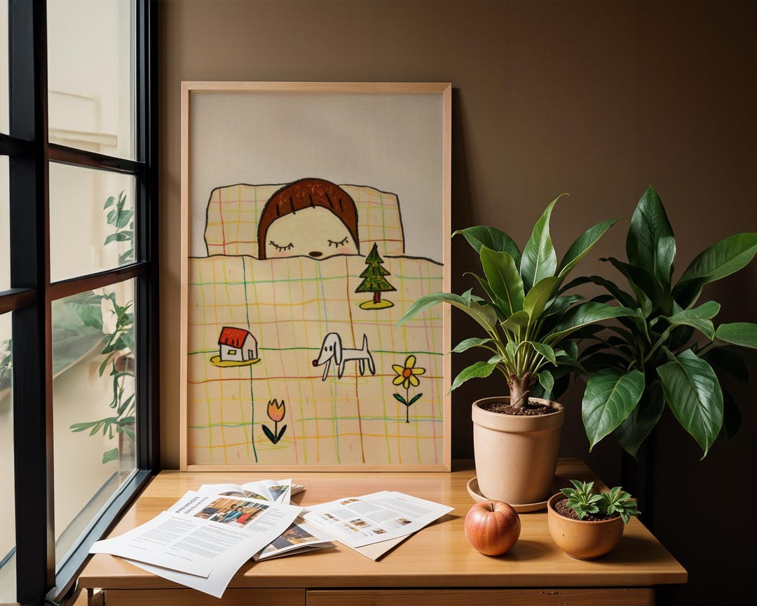 LVTFCO Yoshitomo Nara Poster We Are Punks Cartoon Painting Yoshitomo Nara Canvas Wall Art Yoshitomo Nara Prints Home Wall Decor Picture 50x70cm No