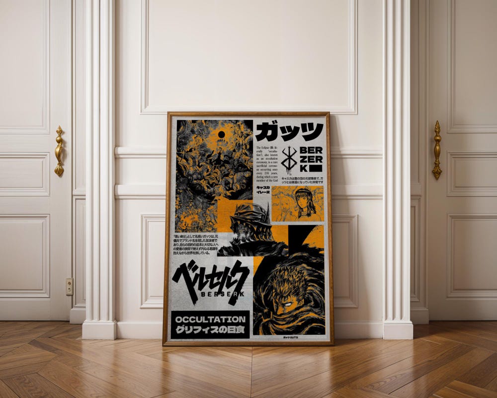 Berserk Poster Manga Anime Poster Berserk Shirt Hoodie Akira Shirt Gundam Evangelion Naruto My Hero Academia Dragon Ball Z Guts Poster Bespoketshirt