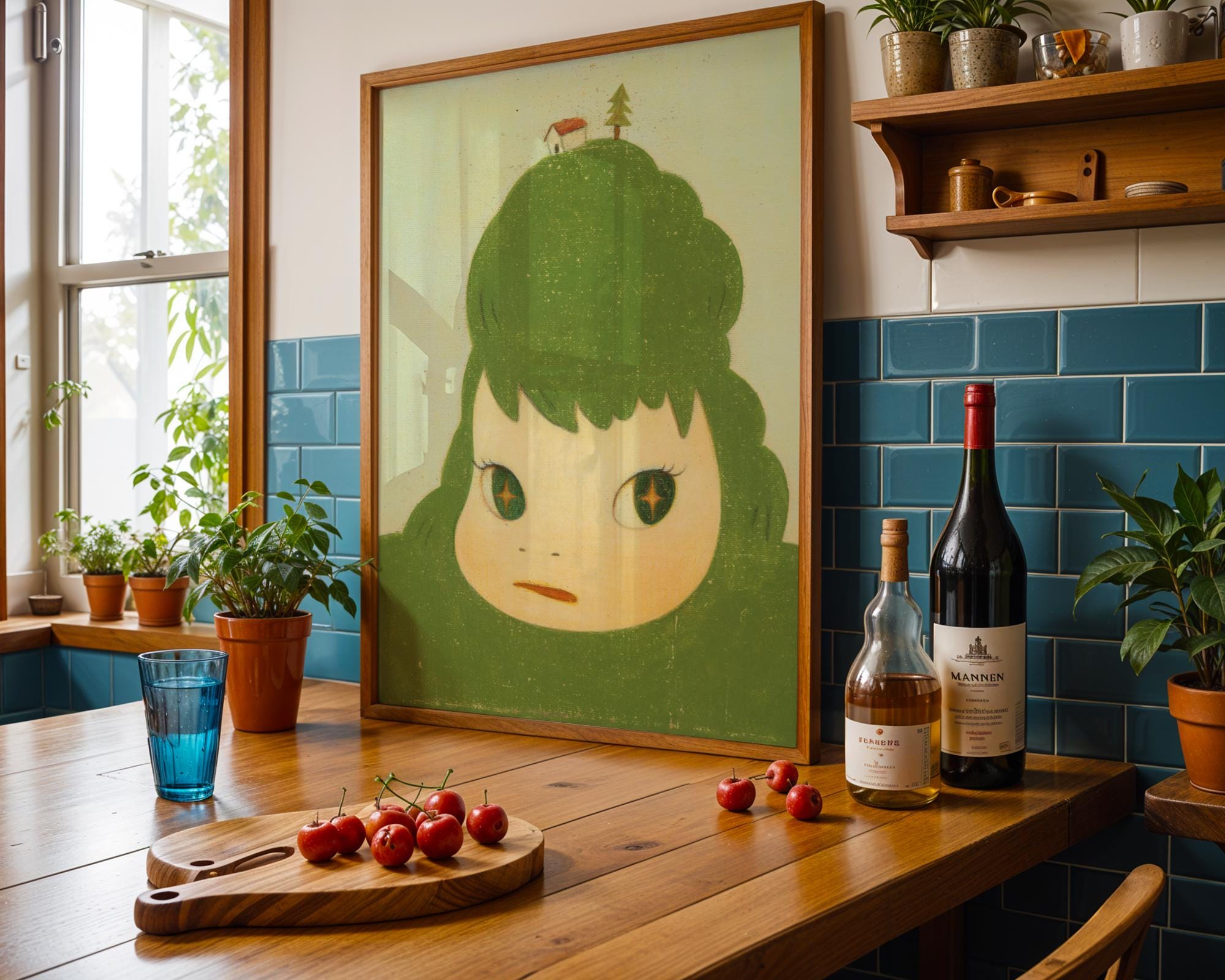 8K UHD Yoshitomo Nara Poster Green Mountain Yoshitomo Nara Print