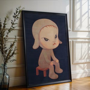 8K UHD Yoshitomo Nara poster Yoshitomo Nara Print We are punks Cosmic Girl Guitar Girl Yayoi Kusama Print Poster wabi sabi Japandi