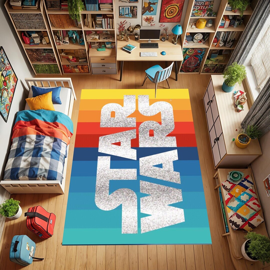 Star Wars Rug, Rainbow Colored Satr Wars Rug, Area Rug, Soft, Durable ...