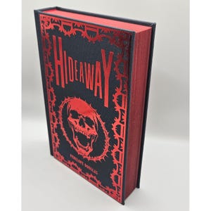 Hideaway by Penelope Douglas: Hardcover Special Edition romance book rebinding with sprayed edges.