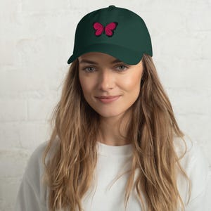 BUTTERFLY3, Cap, Embroidered Cap, Minimalistic design, Stylish hat, Baseball Hat, Vintage Hat, Vintage Cap, Vintage, Stylish, Summer