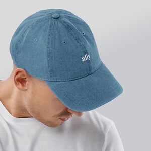 ALLY, Hat, Embroidered Hat, Queer Hat, Lgbtq Hat, Pride Hat, Vintage Hat, Csd Hat, Lgbtia Hat, Lesbian Hat, Gay Hat, Lgbtq Stuff, Ally Hat