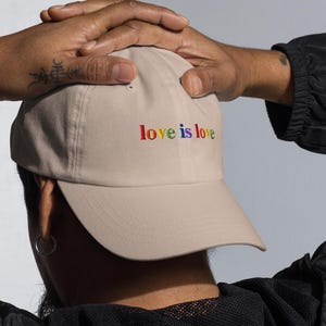 LOVE IS LOVE, Hat, Embroidered Hat, Queer Hat, Lgbtq Hat, Pride Hat, Vintage Hat, Csd Hat, Lgbtia Hat, Lesbian Hat, Gay Hat, Lgbtq Stuff