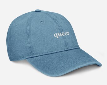 QUEER, Sombrero, Sombrero Bordado, Sombrero Queer, Sombrero Lgbtq, Sombrero Orgullo, Sombrero Vintage, Sombrero Csd, Sombrero Lgbtia, Sombrero Lésbico, Sombrero Gay, Cosas Lgbtq