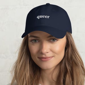 QUEER, Hat, Embroidered Hat, Queer Hat, Lgbtq Hat, Pride Hat, Vintage Hat, Csd Hat, Lgbtia Hat, Lesbian Hat, Gay Hat, Lgbtq Stuff