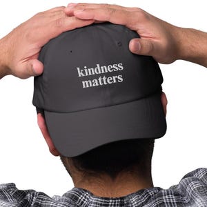 KINDNESS MATTERS, Hat, Embroided Hat, Retro Hat, Kindness Hat, Be Kind Hat, Mental Health Cap, Be Nice Hat, Harry Styles Hat, Festival Hat
