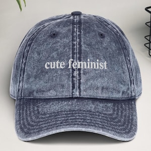 CUTE FEMINIST, Hat, Embroidered Hat, Feminist Hat, Feminist Cap, Cute Feminist, Feminismus Klamotten, Feminismus, Feminist, Funny Gift