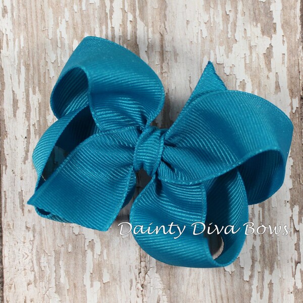 SMALL Bow, Boutique Hair Bow, 3 Inch Bow, Toddler Hair Bow, Classic Bow, Boutique Bow, 30 Color Choices, Back to School, Girls Hair Bow