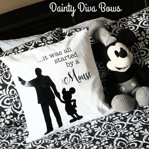 Mr. and Mrs. Disney Pillow and Pillow Case Wedding Gift Anniversary Gift Mickey and Minnie Pillow His and Hers Gift Gift for Couple Etsy