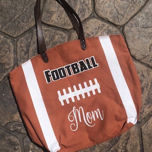 Football MOM Canvas Tote, Football Mom Bag, Large Tote Bag, Canvas Bag, Football Bag, Football Tote Bag