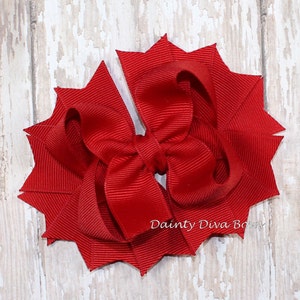 RED Hair Bow, Classic Red Bow, Red Bow, Boutique Hair Bow, Toddler Hair Bow, Girls Bow, Handmade Bow, Everyday Bow, Hairbow, School Bow