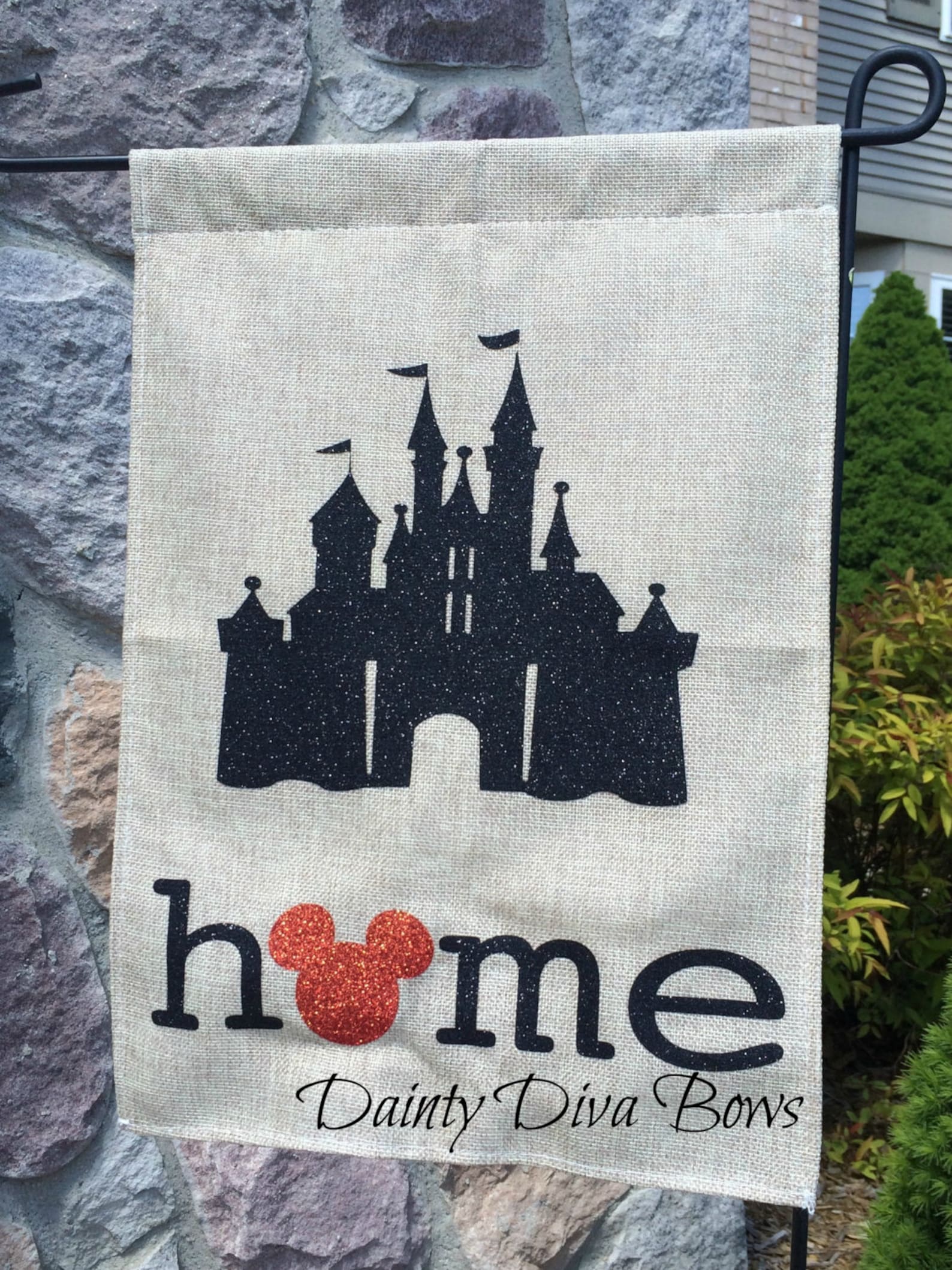 Burlap Garden Flag Disney Garden Flag Disney Flag Burlap Etsy