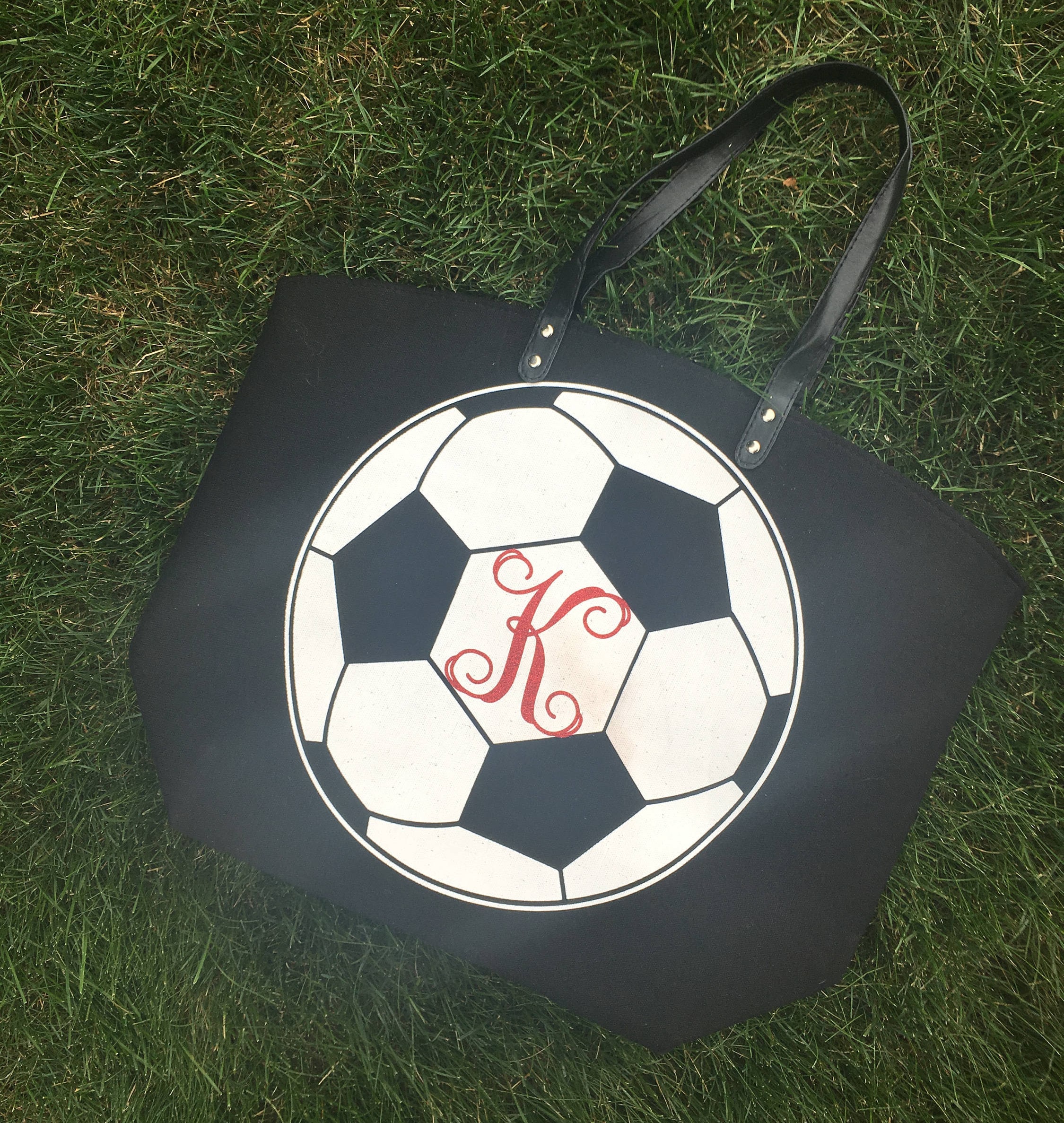 SOCCER Canvas Tote Soccer Bag Large Tote Bag Canvas Bag Etsy