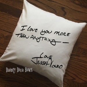 Memory Pillow Case, Memorial Pillow Case, Handwriting Pillow, Keepsake Pillow, Remembrance Gift, Memorial Gift, Personalized Gift, CASE ONLY