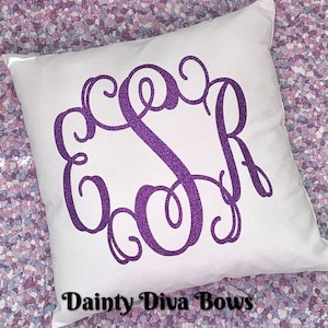 Monogram Pillow Cover, Dorm Decor, Dorm Room, Monogram Gift, Personalized Pillow, Throw Pillow, Home Decor, College, Pillow, Bedroom Pillow