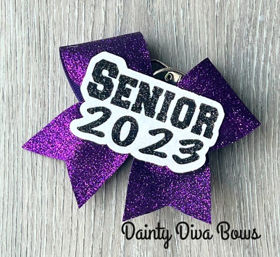 Personalized Name Mini Cheer Bow Keychain - Graduate Senior 2024 Bows