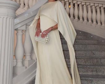 Custom Silk Satin Maxi Dress, Long Bridesmaid Dress, Wedding Guest Gown, Birthday Party Dress, Elegant Formal Dress, Wedding Gifts Dress