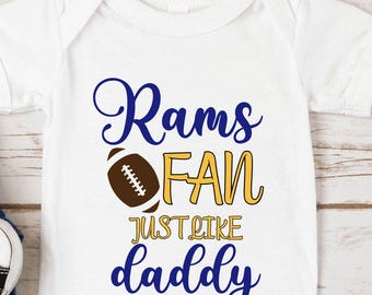 Baby Bodysuit, Rams Fan Like, Baby Shower Gift, New Baby Onesie®, Infant Graphic Onesies®, Baby Gift, Game Day Outfit, Rams Football Baby