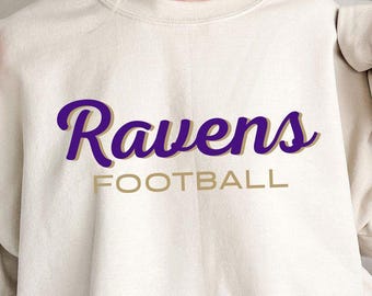 Raven Lover Sweatshirt, Ravens Sweatshirt, Football Sweatshirt, Ravens Football, Game Day Sweater, Football Season, Ravens Fan, Womens Raven