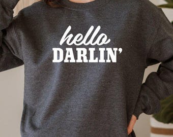 Sudadera "Hola cariño", Sudadera de concierto "Cariño", Sudadera de música country, Sudadera sureña, Sudadera de San Valentín, El mejor amor