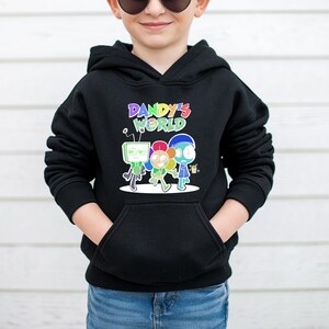 Youth Gaming Hoodie, Dandy’s World Hoodie, Cute Game Character Hoodie, Game Cartoon Hoodie, Sprunki Kids Hoodie, Toddler Gamer Hoodie image 2