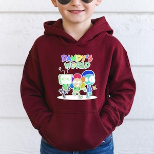 Youth Gaming Hoodie, Dandy’s World Hoodie, Cute Game Character Hoodie, Game Cartoon Hoodie, Sprunki Kids Hoodie, Toddler Gamer Hoodie image 4